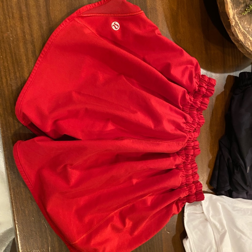 Lululemon size 4 red shorts